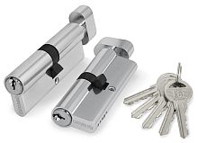 Цилиндровый механизм Fuaro (Фуаро) (100 ZM/70) 1000ZMKnob70(30+10+30) CP хром 5Key с вертушкой