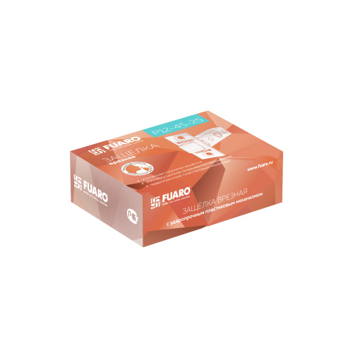 Защелка врезная с пластиковым язычком Fuaro (Фуаро) PLASTP12-45-25 SSC сатинированный хром фото 2