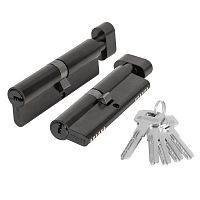 Цилиндровый механизм Fuaro (Фуаро) (200 ZM/110) 2000ZM Knob 110 (45+10+55) BL-24 черный 5Key с вертушкой