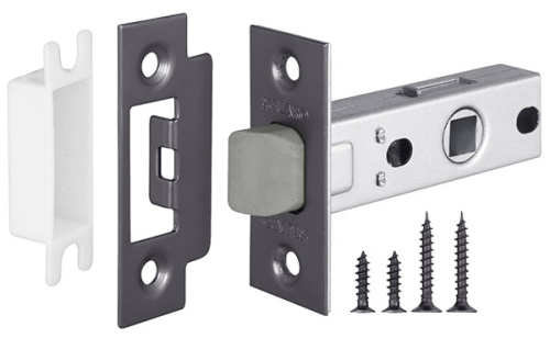 Защелка врезная с пластиковым язычком Fuaro (Фуаро) PLASTP12-45-25 GR графит