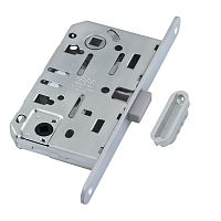 Магнитный замок B06102.50.34.640 AGB (АГБ) Защелка врезная WC (мат. хром) MEDIANA POLARIS с отв. планкой (скин)