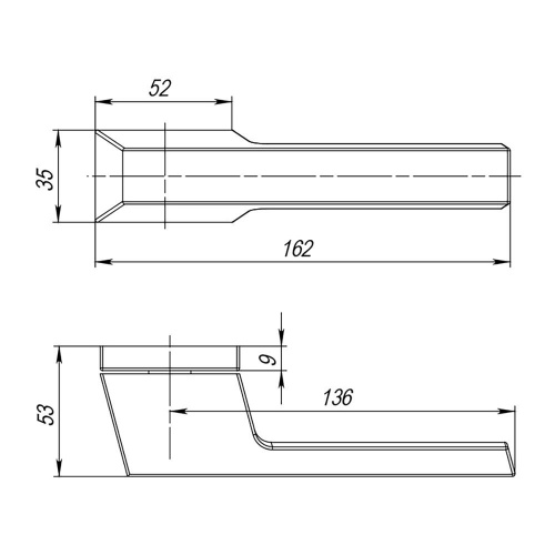 Дверная ручка Punto (Пунто) K.QSL52.TITAN BL-24 черный фото 2
