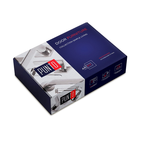 Дверная ручка Punto (Пунто) K.ARC.Q52.MAIN BL-24 черный фото 3