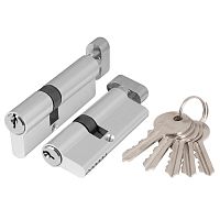 Цилиндровый механизм Ajax (Аякс) (AX102/70) AX1002Knob70 (30+10+30) CP хром с вертушкой