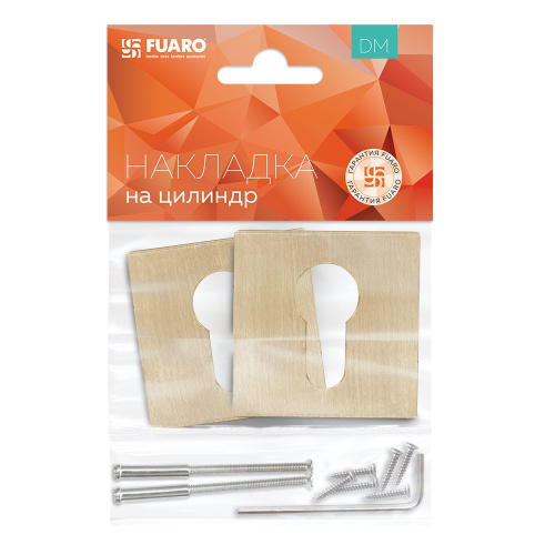 Накладка под цилиндр Fuaro (Фуаро) ET.K.DM51 (ET DM) SSG-39 сатинированное золото фото 2