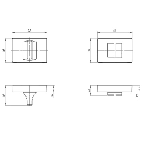 Завертка сантехническая Punto (Пунто)  BK6.K.QSL52 BL-24 черный фото 3
