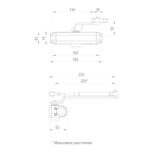 Доводчик двери Fuaro (Фуаро) DC20-4 (DC-204) WH до 85 кг (белый) фото 3 Доводчик двери Fuaro (Фуаро) DC20-4 (DC-204) WH до 85 кг (белый) фото 3