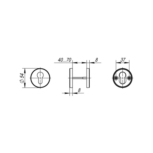 Накладка под цилиндр Fuaro (Фуаро) ET.R.DSS304-02 (DSS-02-ET) INOX 304 фото 3