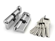 Цилиндровый механизм Fuaro (Фуаро) (R602) R6002Knob68(26+10+32) CP хром 5Key с вертушкой