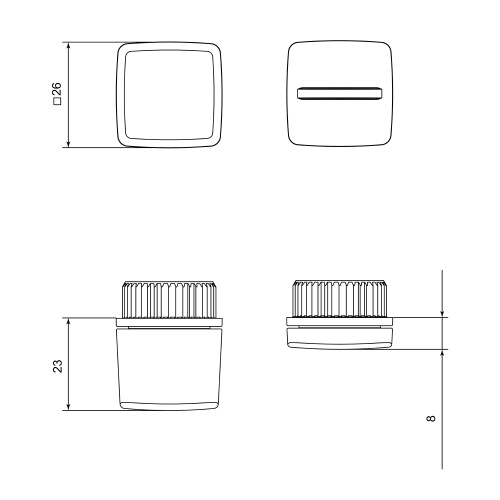 Завертка сантехническая Punto (Пунто)  BK6.K.EL.Q27 CP-8 хром фото 2